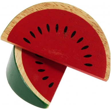 Medinis žaislas arbūzo griežinėlis