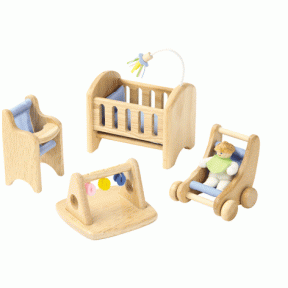 Lėlių namo baldai Kūdikio kambarys