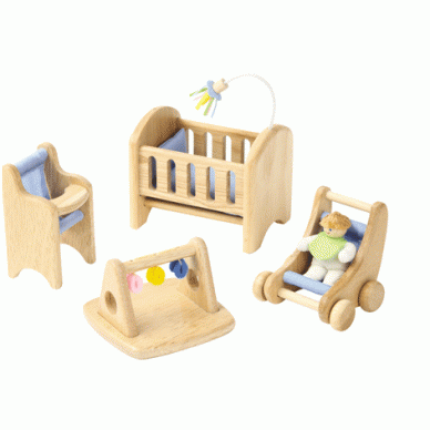 Lėlių namo baldai Kūdikio kambarys